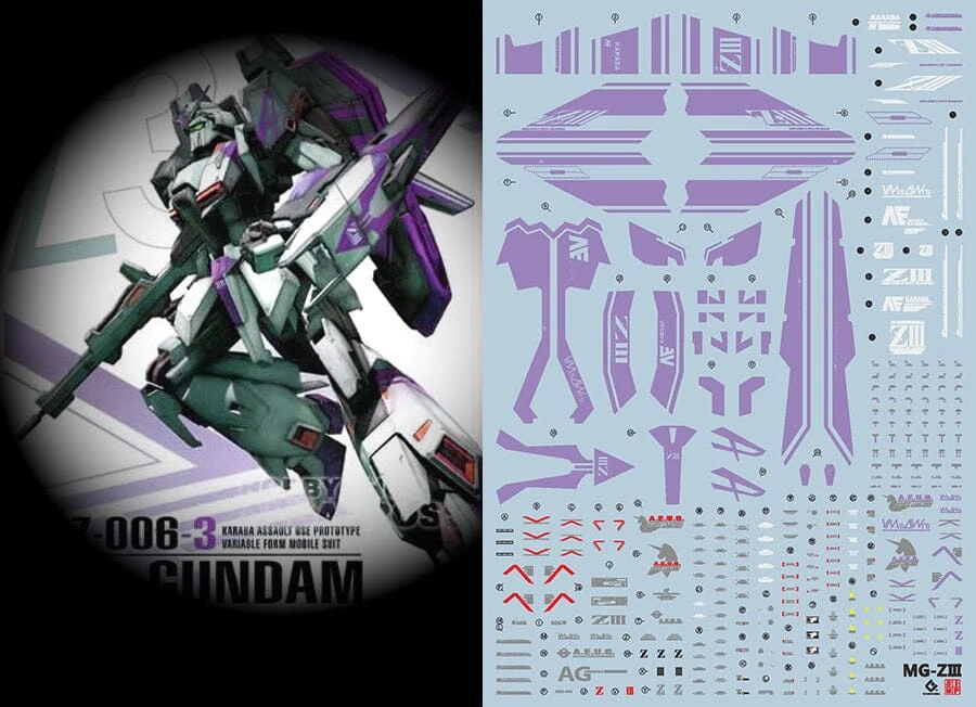 E59 MG Zeta Gundam III (Violet) Decal Sheet 3 E59 MG Zeta Gundam III (Violet) Decal Sheet