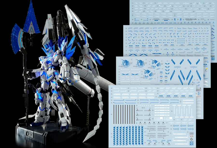 D21 PG Unicorn Gundam (Blue) Perfectibility & Divine Expansion Set Decal Sheet 3 D21 PG Unicorn Gundam (Blue) Perfectibility & Divine Expansion Set Decal Sheet