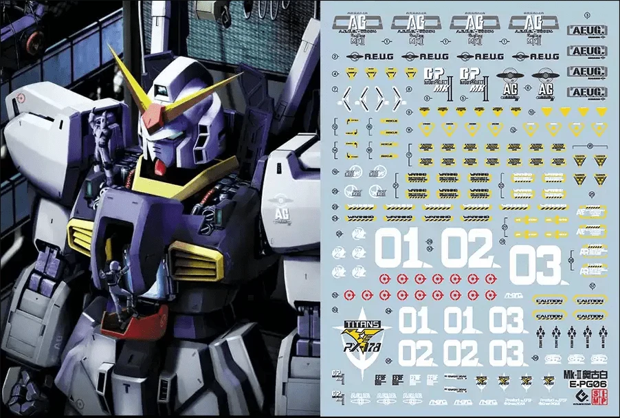 D26 PG RX-78-178 Gundam MK-II Decal Sheet 3 D26 PG RX-78-178 Gundam MK-II Decal Sheet