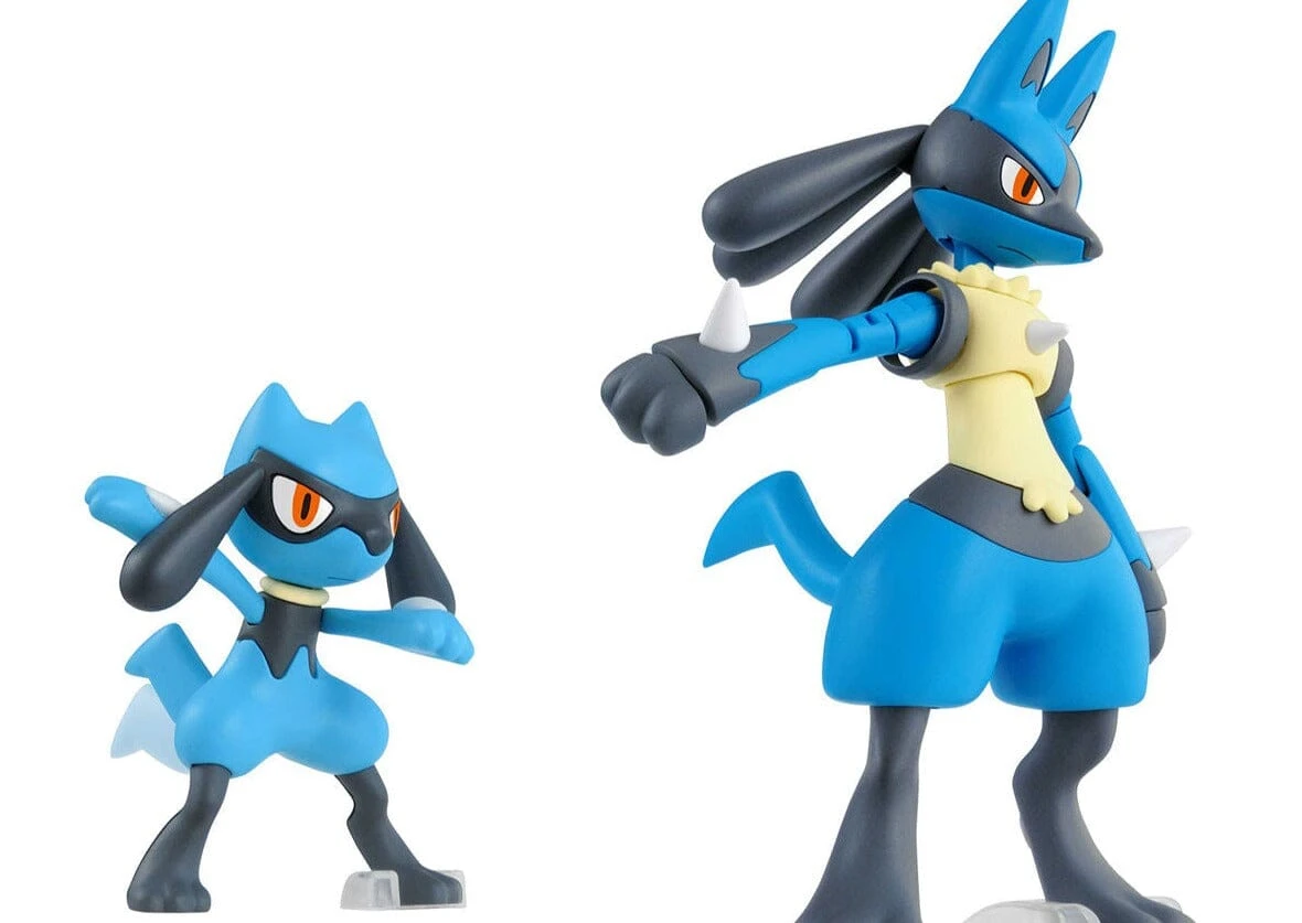 Bandai Pokemon Plamo Collection #44 Riolu & Lucario Model Kit 3 Bandai Pokemon Plamo Collection #44 Riolu & Lucario Model Kit