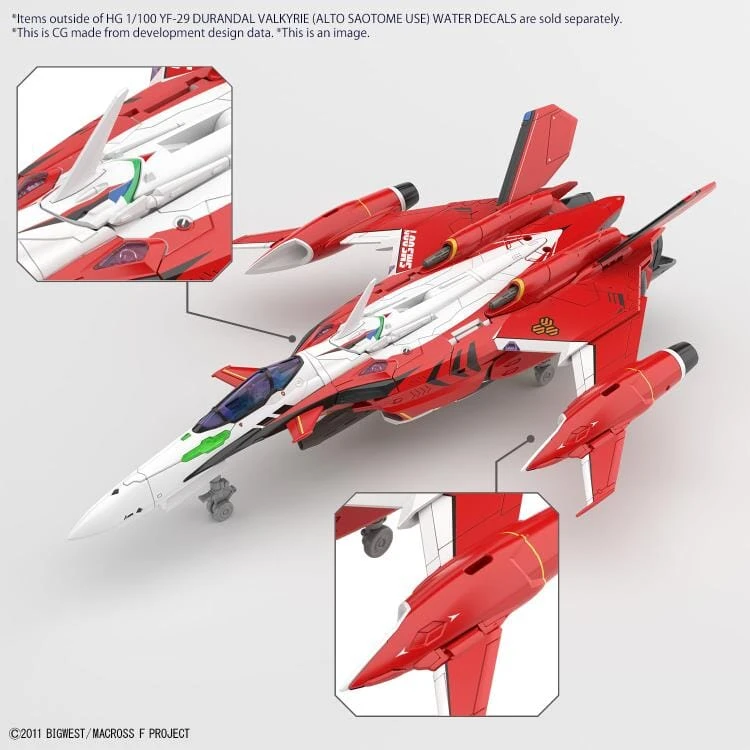 Bandai Macross Frontier HG YF-29 Durandal Valkyrie (Saotome Alto) Special Water Slide Decals Sheet 6 Bandai Macross Frontier HG YF-29 Durandal Valkyrie (Saotome Alto) Special Water Slide Decals Sheet - Image 4