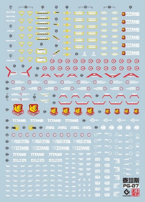 D31 PG RX-178 Gundam MK-II (Titans) Decal Sheet 5 D31 PG RX-178 Gundam MK-II (Titans) Decal Sheet - Image 3